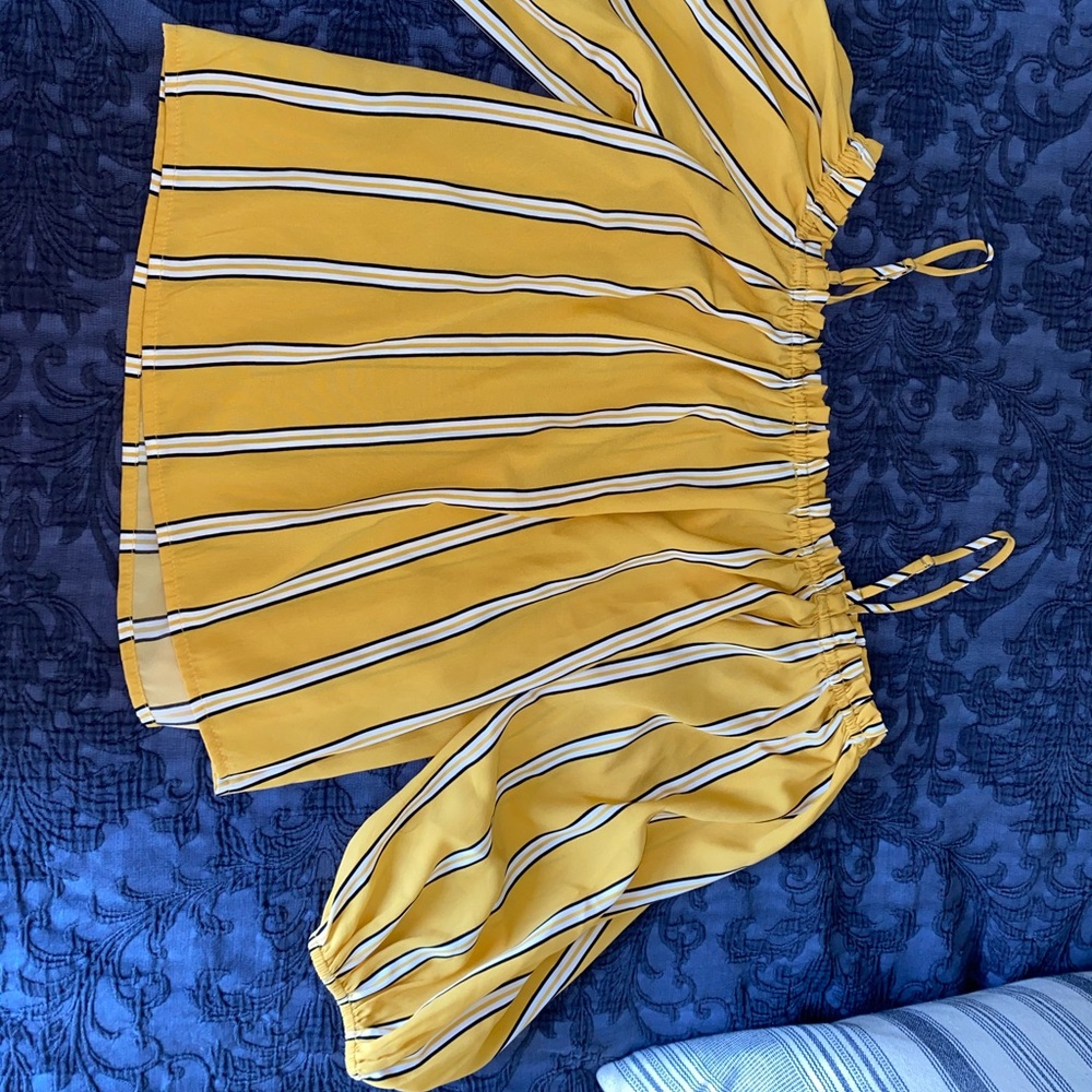 Yellow and black stripped blouse